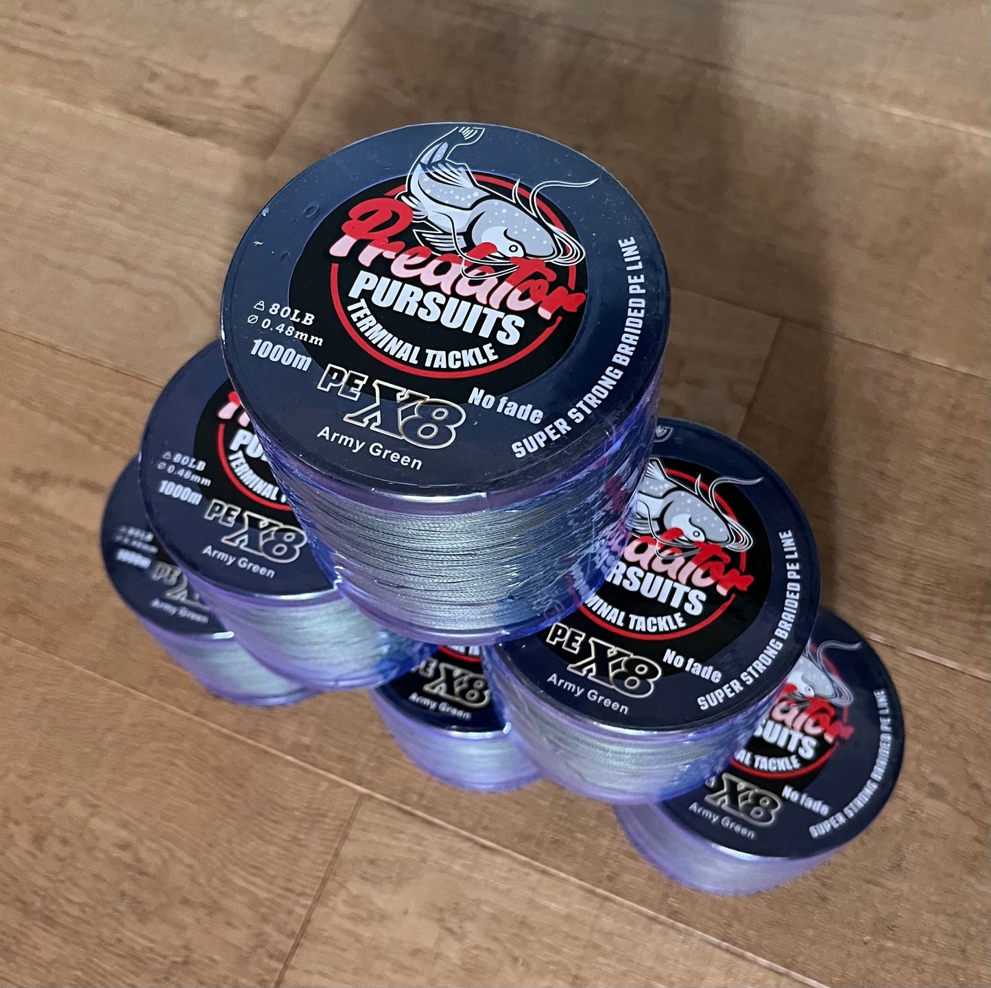 80lb Army Green 8 strand braid 0.48mm 'no fade' - 1000M spool