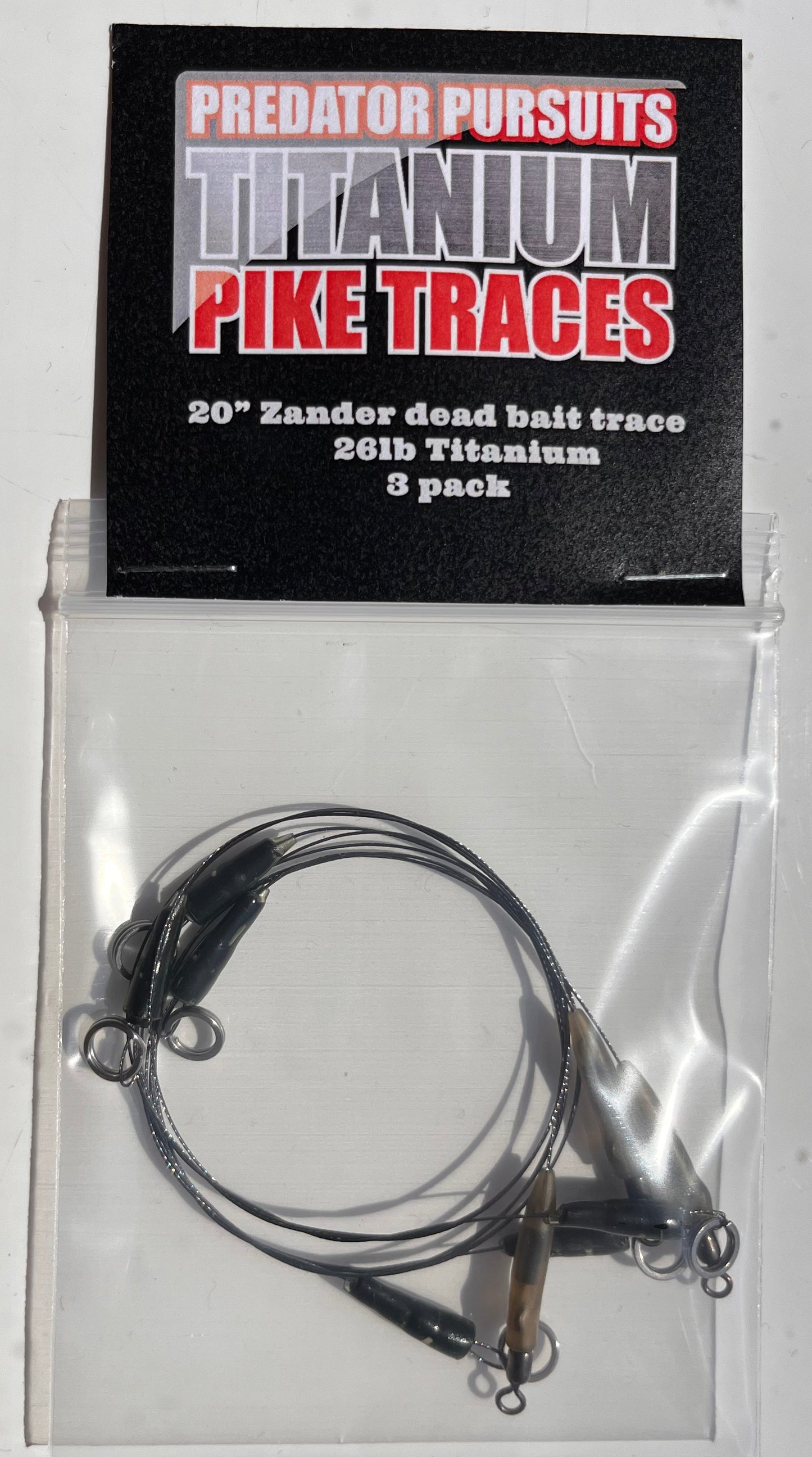 20" Zander dead bait trace x3, no hooks