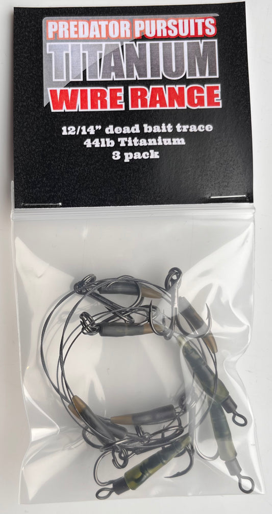 Titanium Pike trace, short with hooks x 3