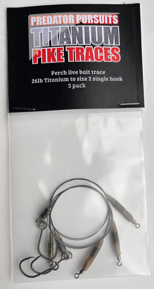 Perch lure trace 26lb Ni-Ti Titanium wire to fast clip