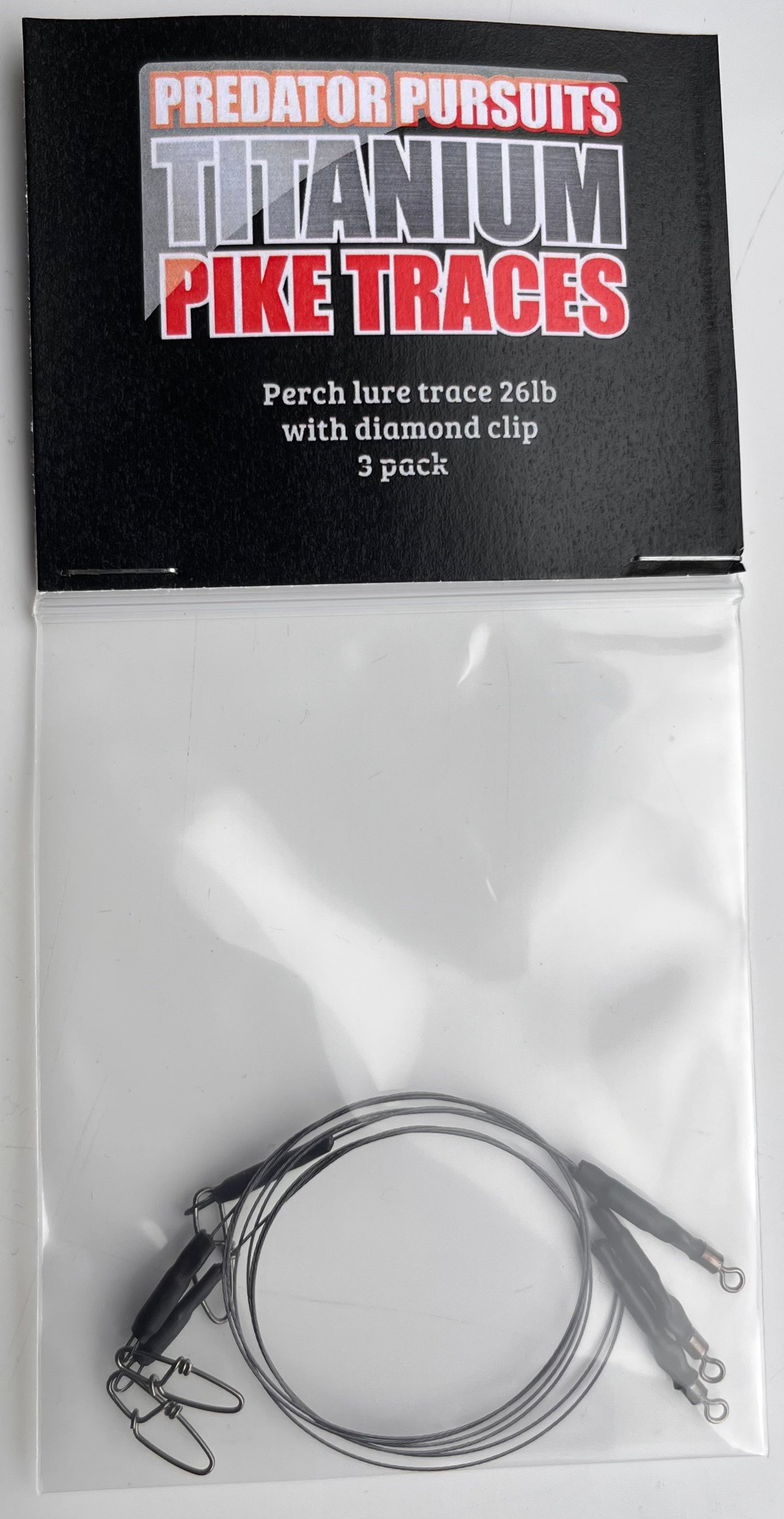 Perch Titanium wire live bait trace x 3