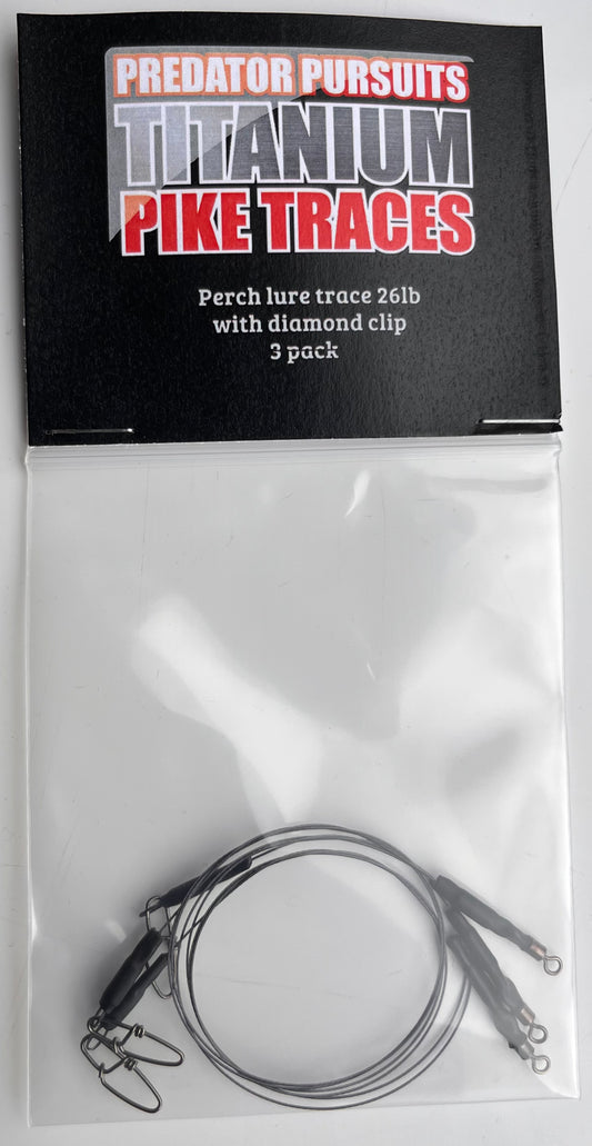 Perch Titanium wire live bait trace x 3