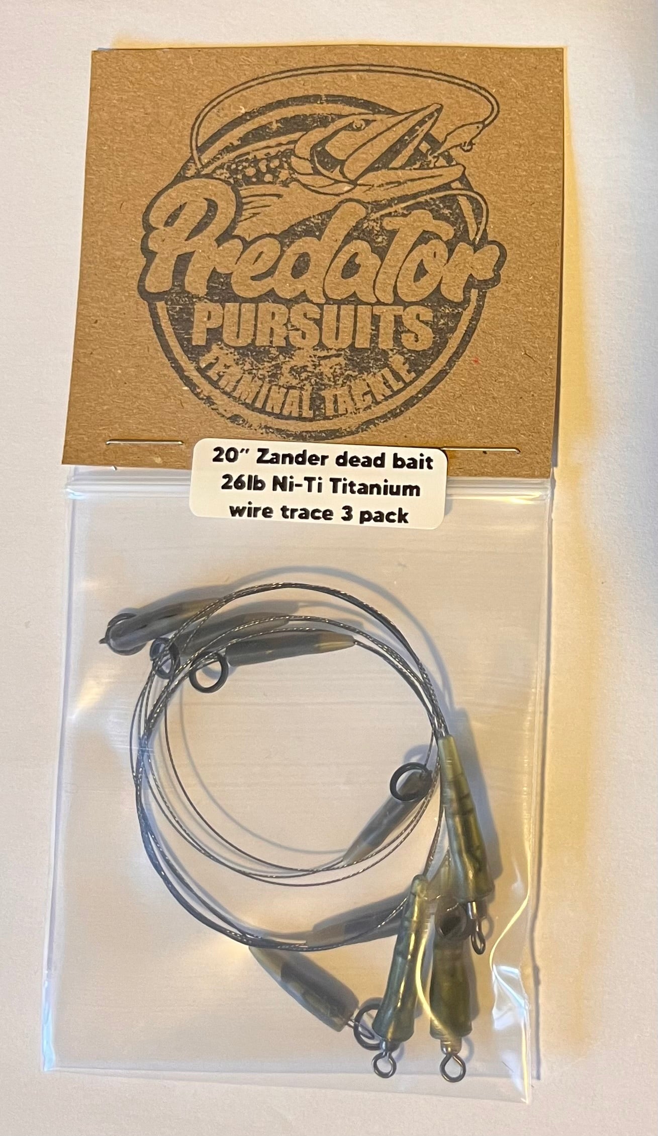 20" Zander dead bait trace x3, no hooks
