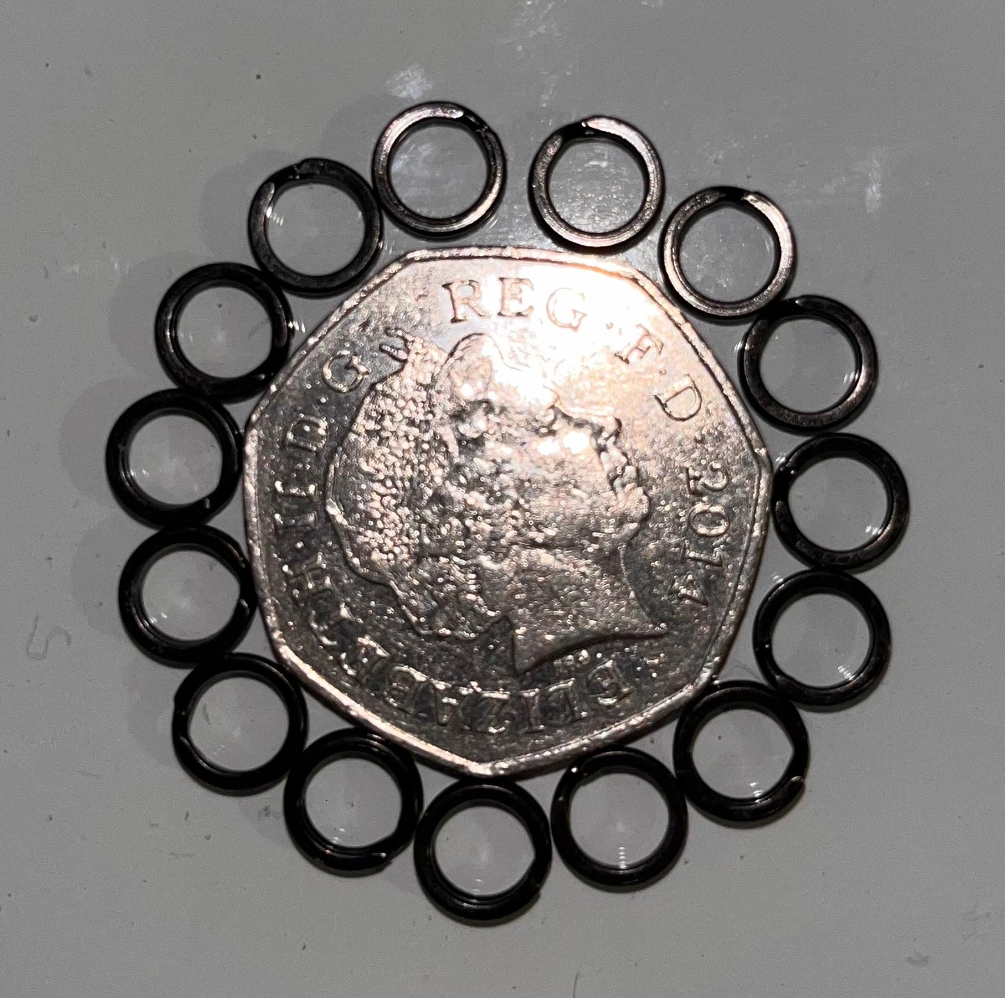 7mm OD Super strong split ring 100 pack