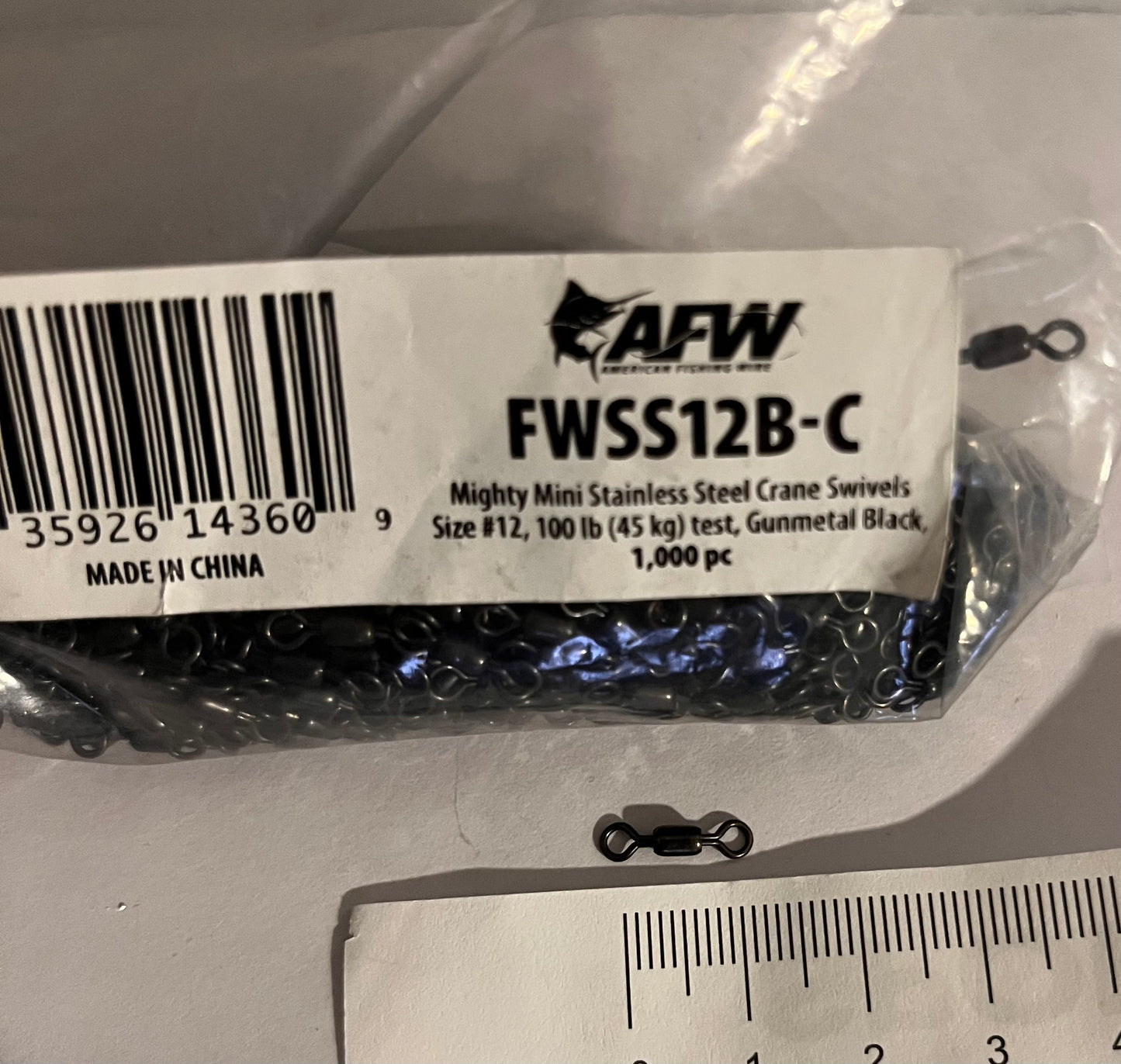 AFW Mighty Mini Stainless Steel Crane Swivels, Size #12, 100lb cheapest reseller in UK